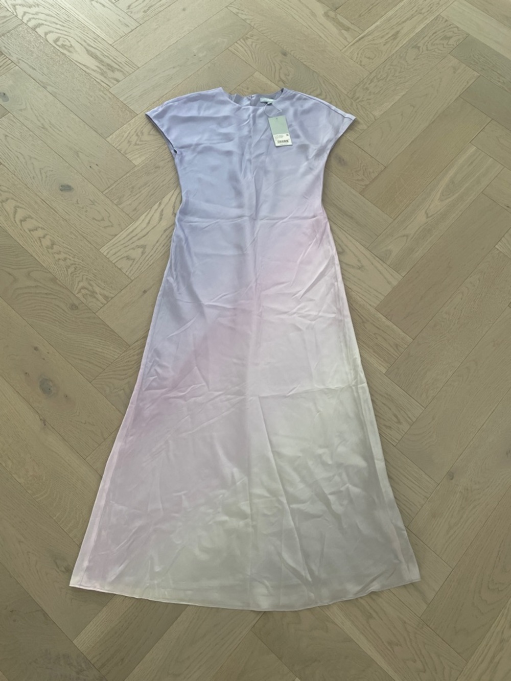 ANTONIO MELANI Ombre Cap-Sleeve Maxi Dress - Lavender to Blush